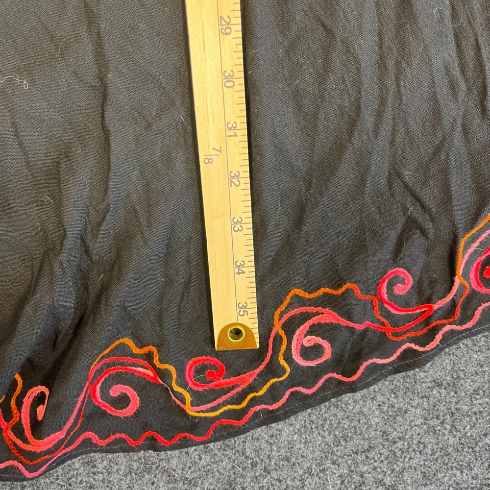 Star India Black Embroidered Boho Dress Size Medium/Large - Picture 8 of 9
